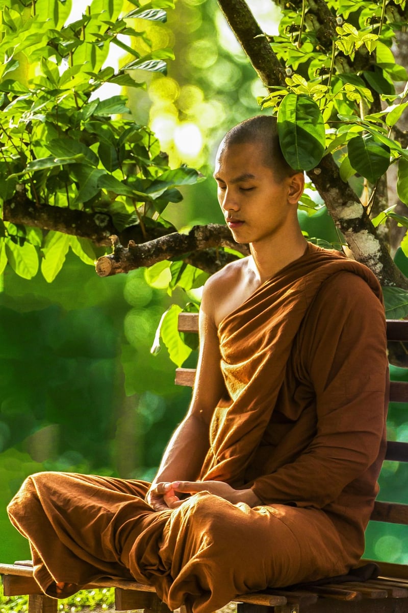 Meditation in a peaceful setting